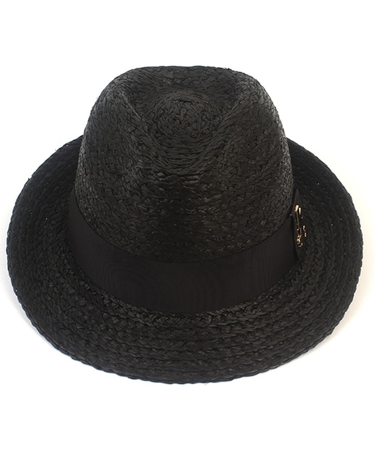 유니버셜 케미스트리(UNIVERSAL CHEMISTRY) BU Raffia Line Black Fedora 여름모자