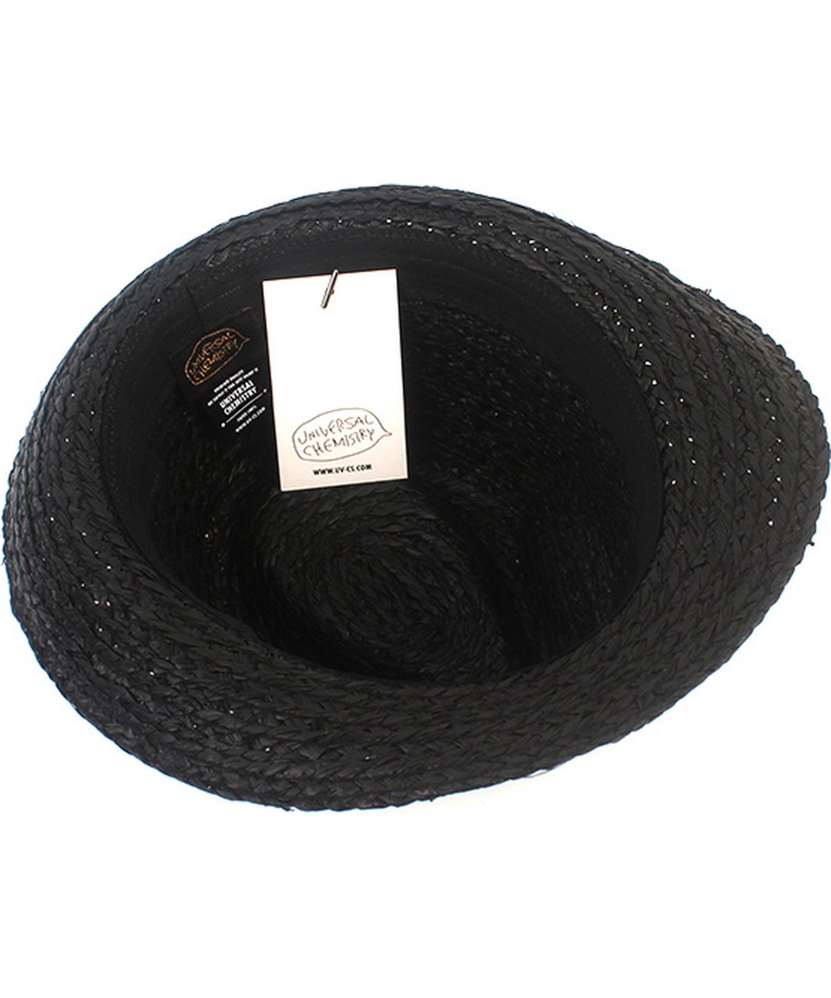 유니버셜 케미스트리(UNIVERSAL CHEMISTRY) BU Raffia Line Black Fedora 여름모자