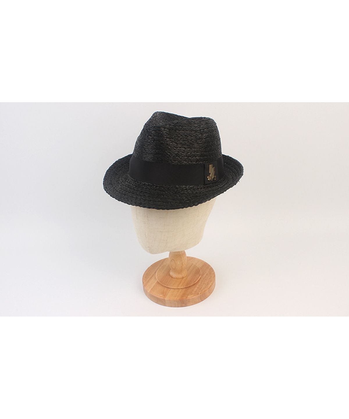 유니버셜 케미스트리(UNIVERSAL CHEMISTRY) BU Raffia Line Black Fedora 여름모자