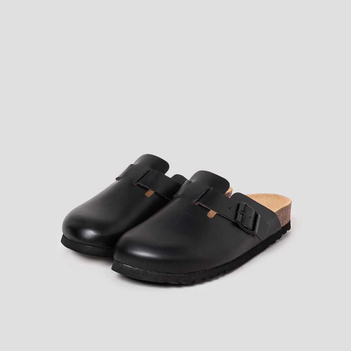 숄(SCHOLL) (WOMEN) 코르크 미드솔 크로그 샌들  블랙 (HH44K2C155)
