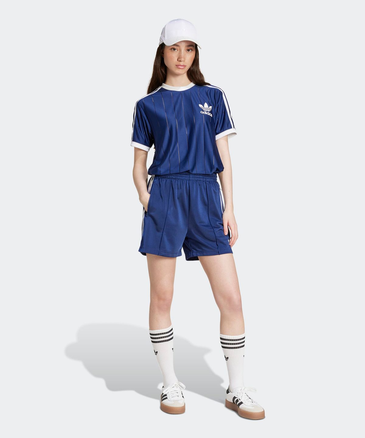 아디다스(ADIDAS) 3S 핀스트라이프 티 - 다크블루 / IY7228