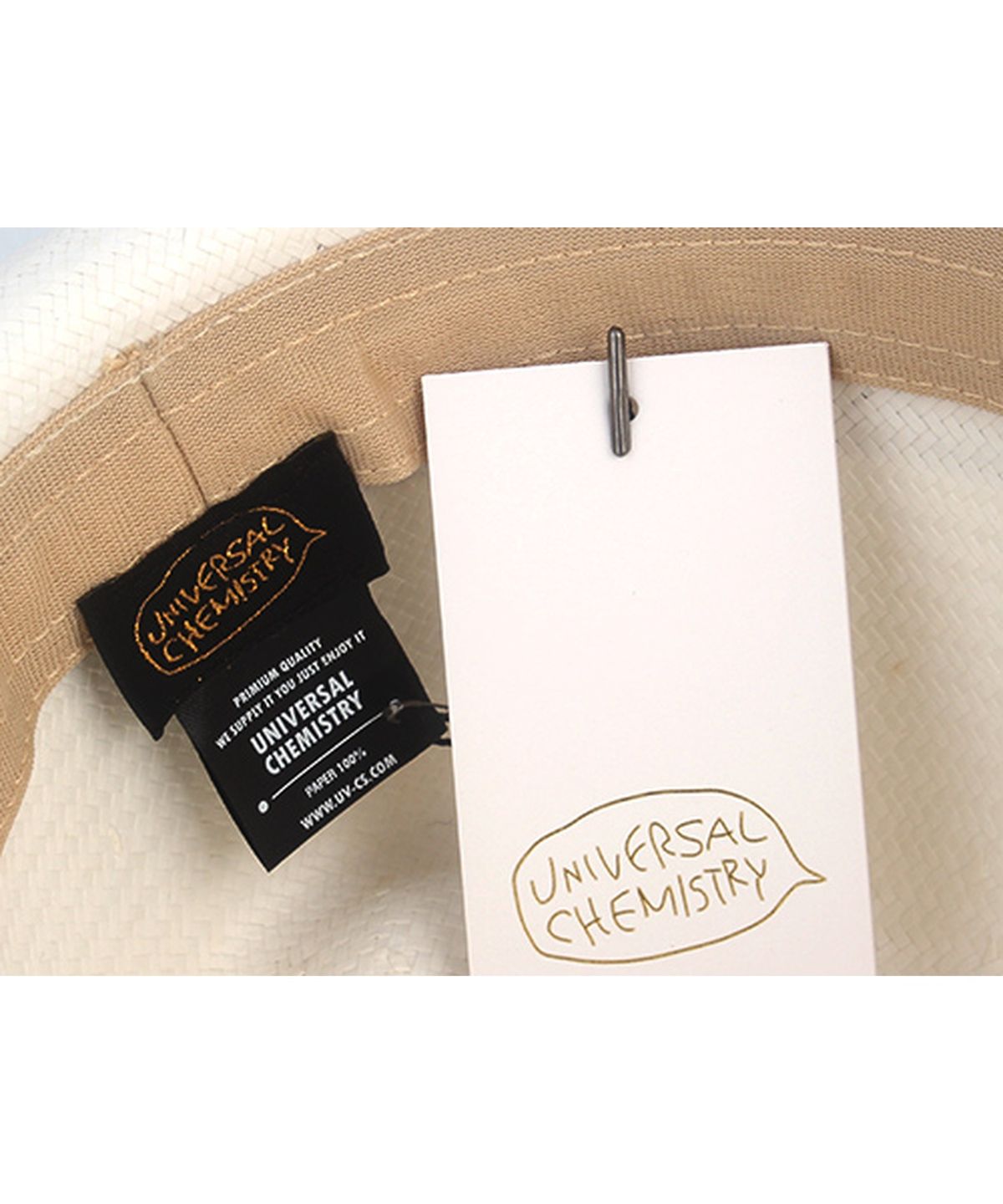 유니버셜 케미스트리(UNIVERSAL CHEMISTRY) BU Gentle Line White Fedora 여름모자