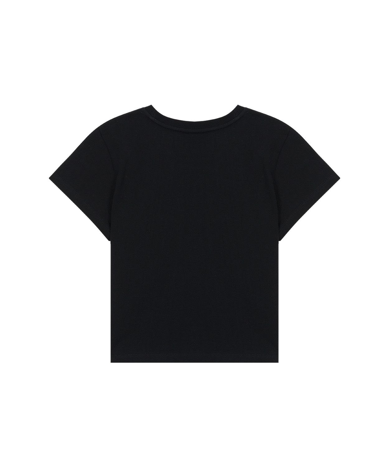 MUSINSA | ITZAVIBE ITZ OFFICIAL LOGO CROP T SHIRT - BLACK