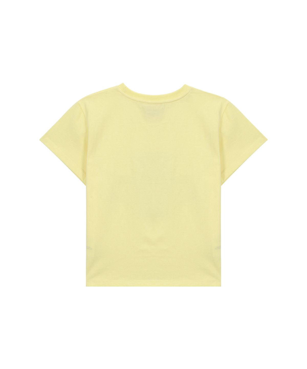 잇자바이브(ITZAVIBE) ITZ OFFICIAL LOGO CROP T SHIRT - YELLOW
