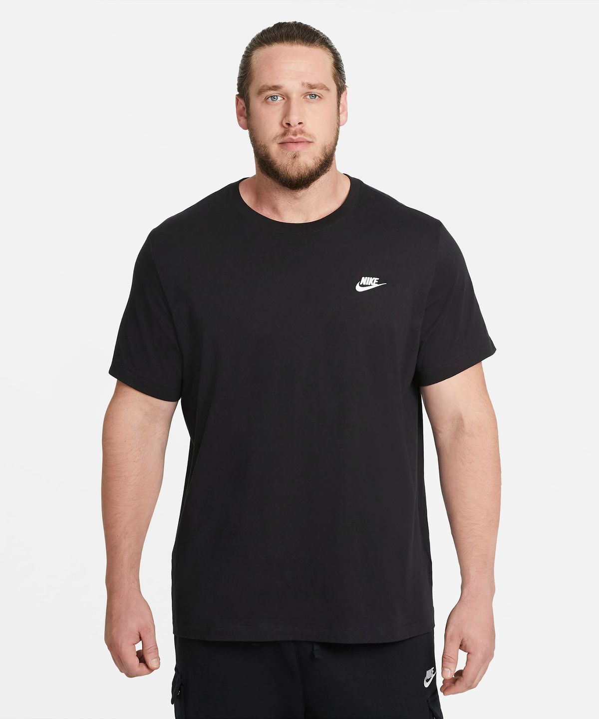 나이키(NIKE) 스포츠웨어 클럽 티셔츠 M - 블랙:화이트 / AR4999-013
