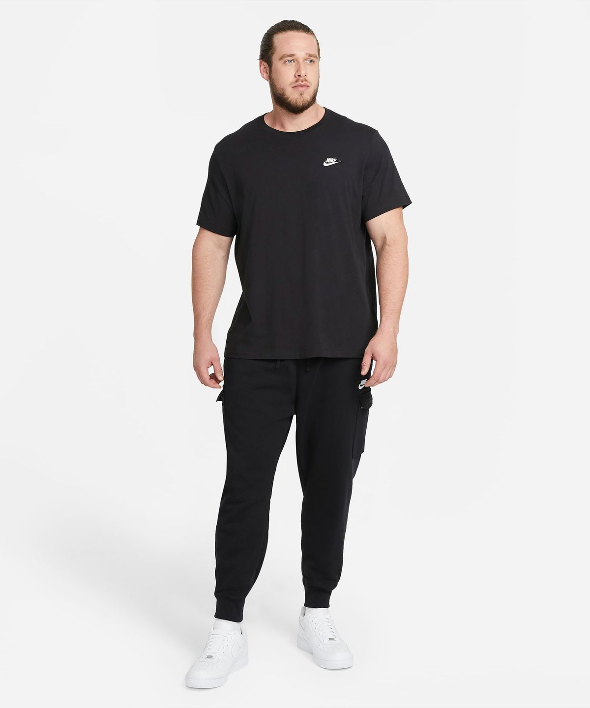 나이키(NIKE) 스포츠웨어 클럽 티셔츠 M - 블랙:화이트 / AR4999-013