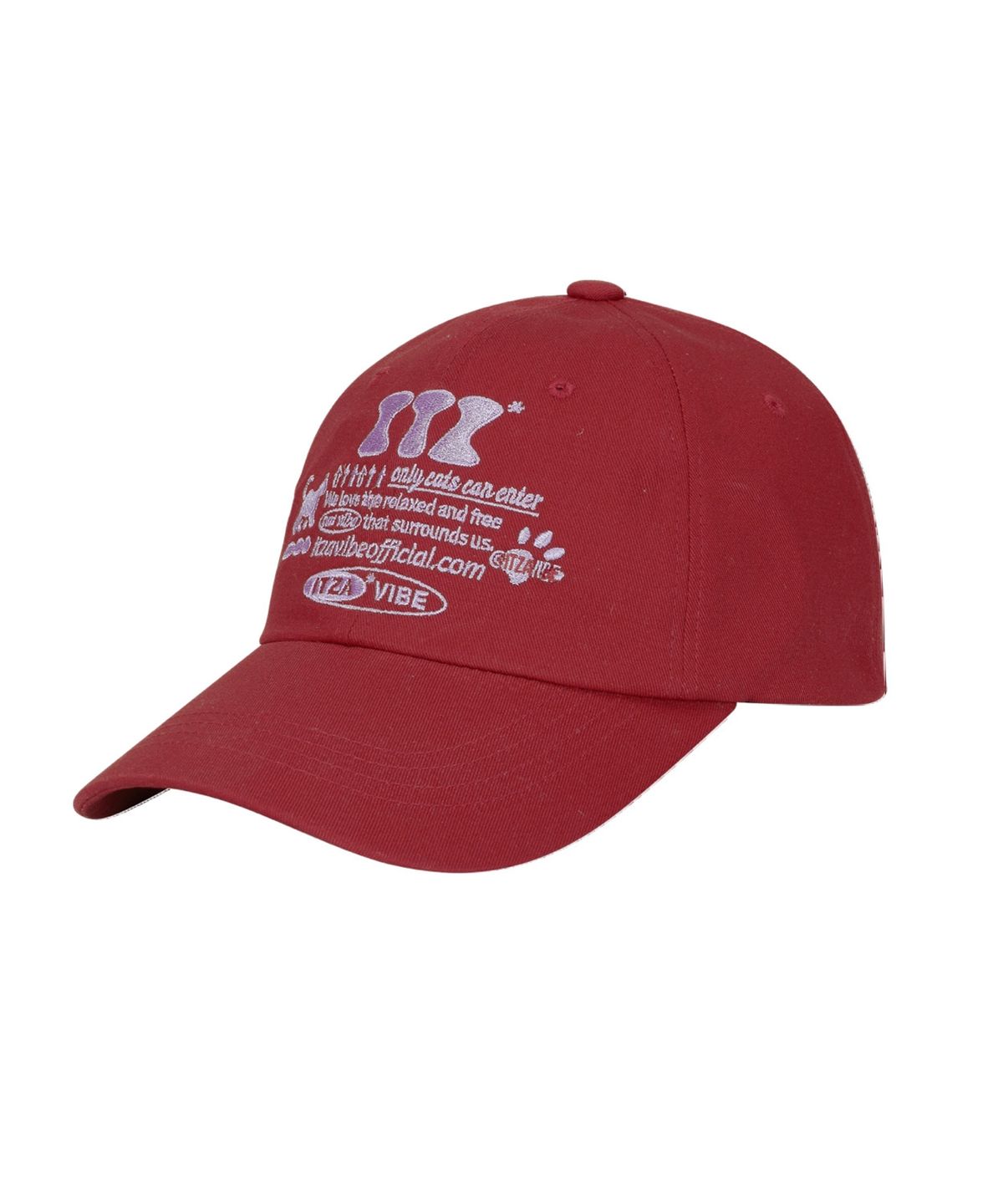 잇자바이브(ITZAVIBE) ITZ OFFICIAL LOGO BALL CAP - RED