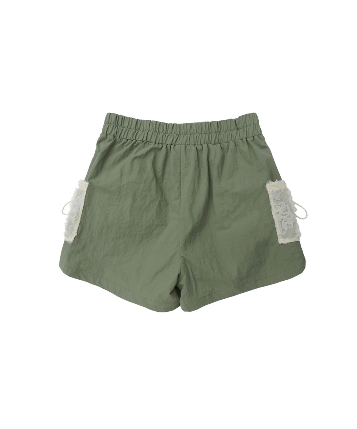 시월107(SIWL107) lace cargo pants (khaki)