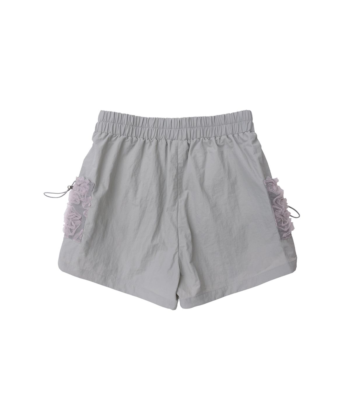 시월107(SIWL107) lace cargo pants (gray)