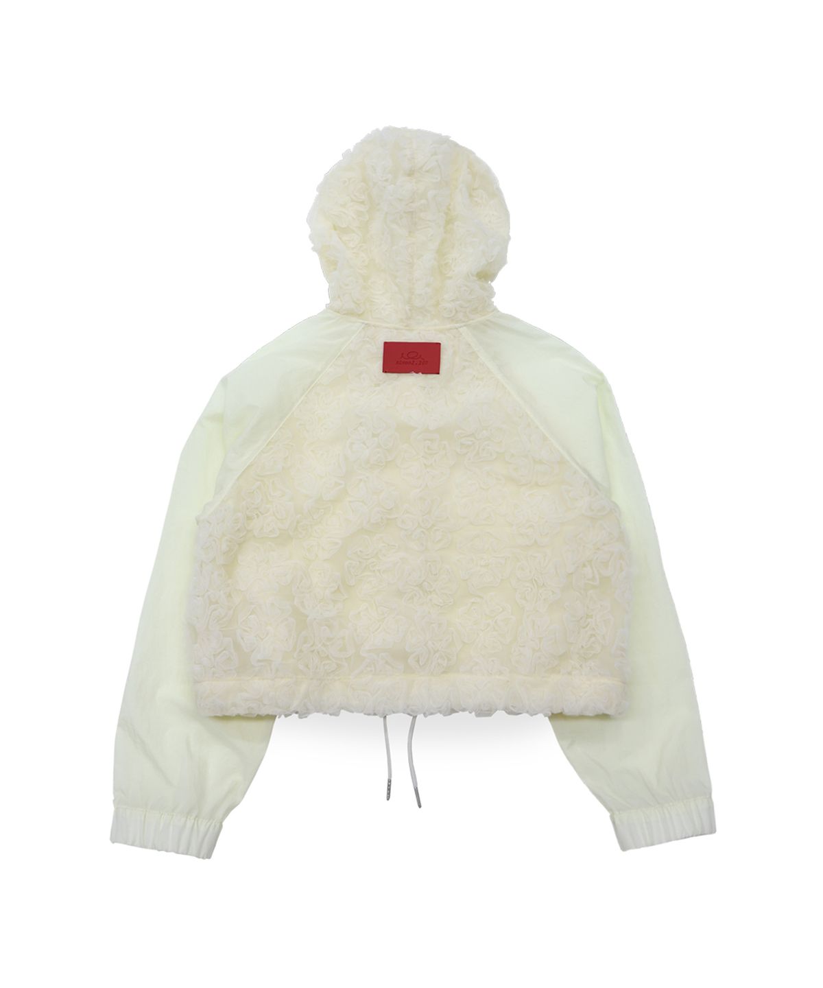 시월107(SIWL107) lace crop hood (all butter)