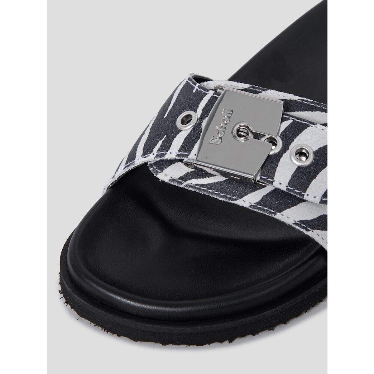 숄(SCHOLL) (WOMEN) 지브라 원 스트랩 샌들  블랙 (HH44K2L435)