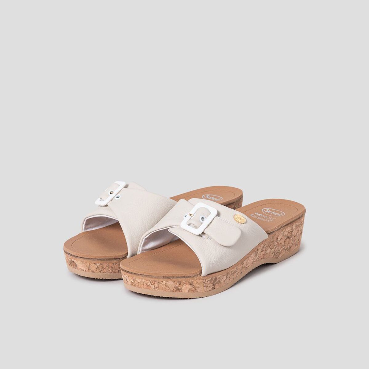 숄(SCHOLL) (WOMEN) 원 스트랩 컴포트 하이힐 샌들  화이트 (HH44K2F471)