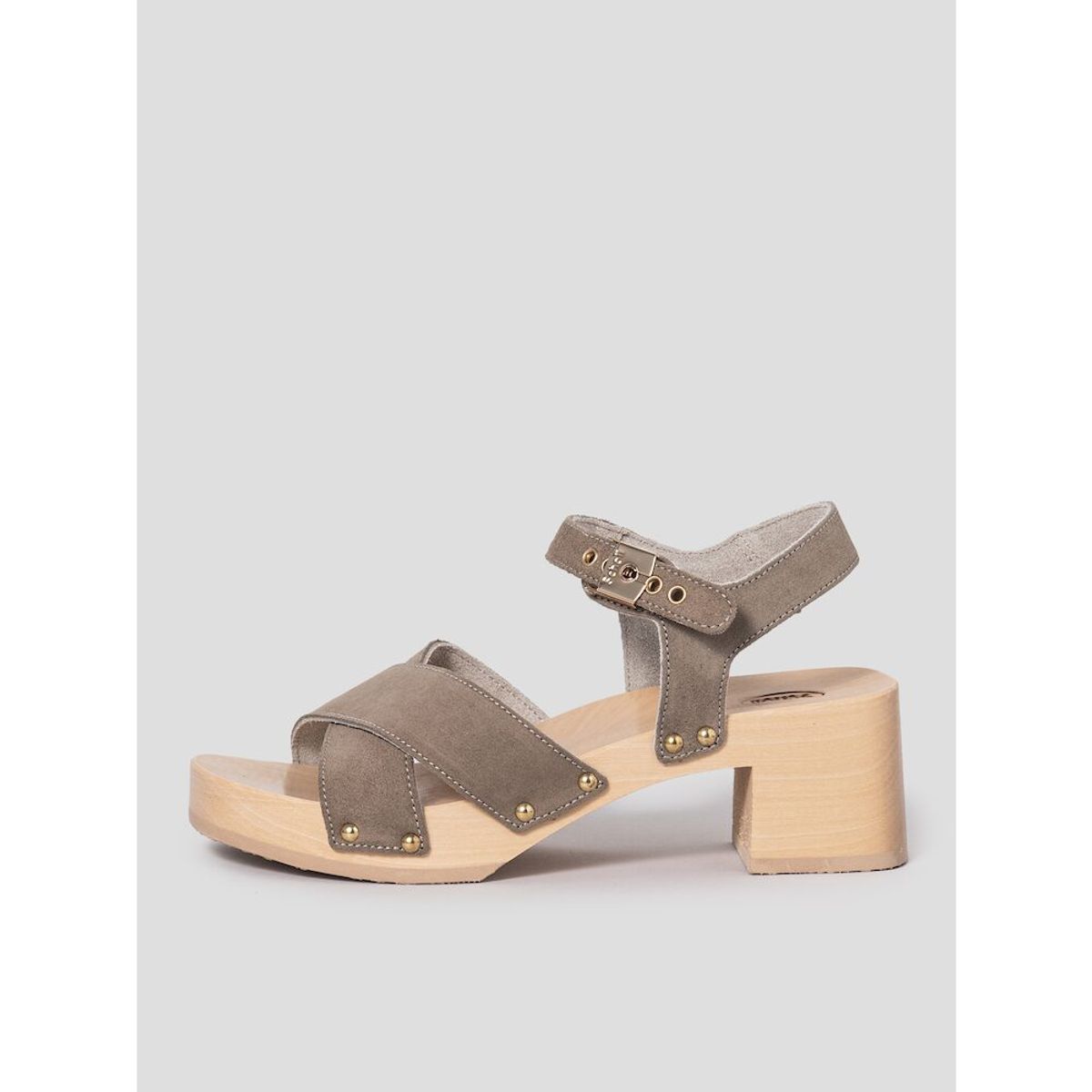 숄(SCHOLL) (WOMEN) 우드 솔 원 스트랩 하이힐 샌들  베이지 (HH44K2W13A)