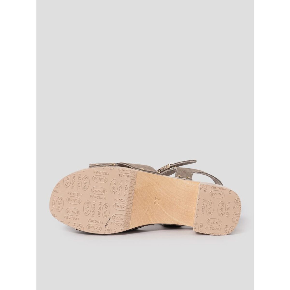 숄(SCHOLL) (WOMEN) 우드 솔 원 스트랩 하이힐 샌들  베이지 (HH44K2W13A)