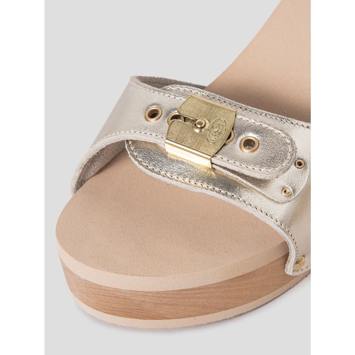 숄(SCHOLL) (WOMEN) 우드 솔 원 스트랩 하이힐 샌들  아이보리 (HH44K2W170)