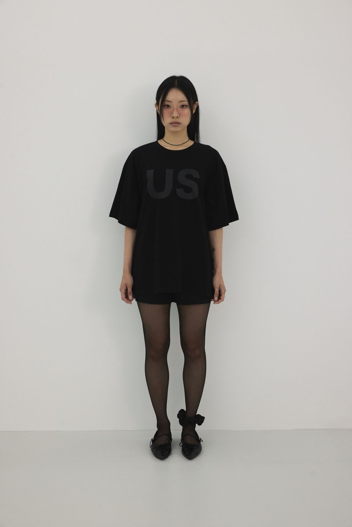 미와이후(MIYHOO) US  OVER-SIZED TEE ( BLACK )