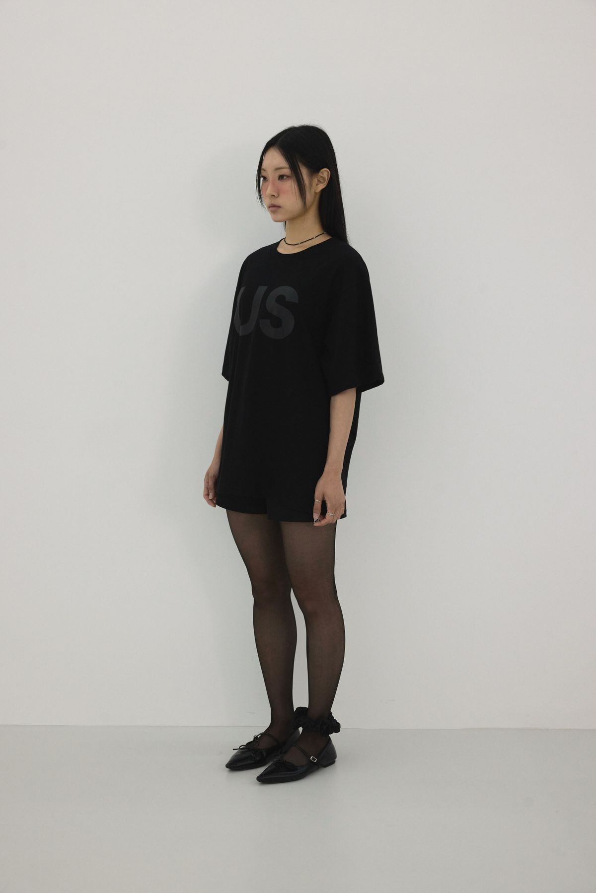 미와이후(MIYHOO) US  OVER-SIZED TEE ( BLACK )