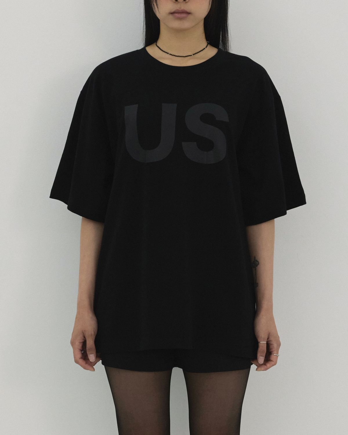 미와이후(MIYHOO) US  OVER-SIZED TEE ( BLACK )