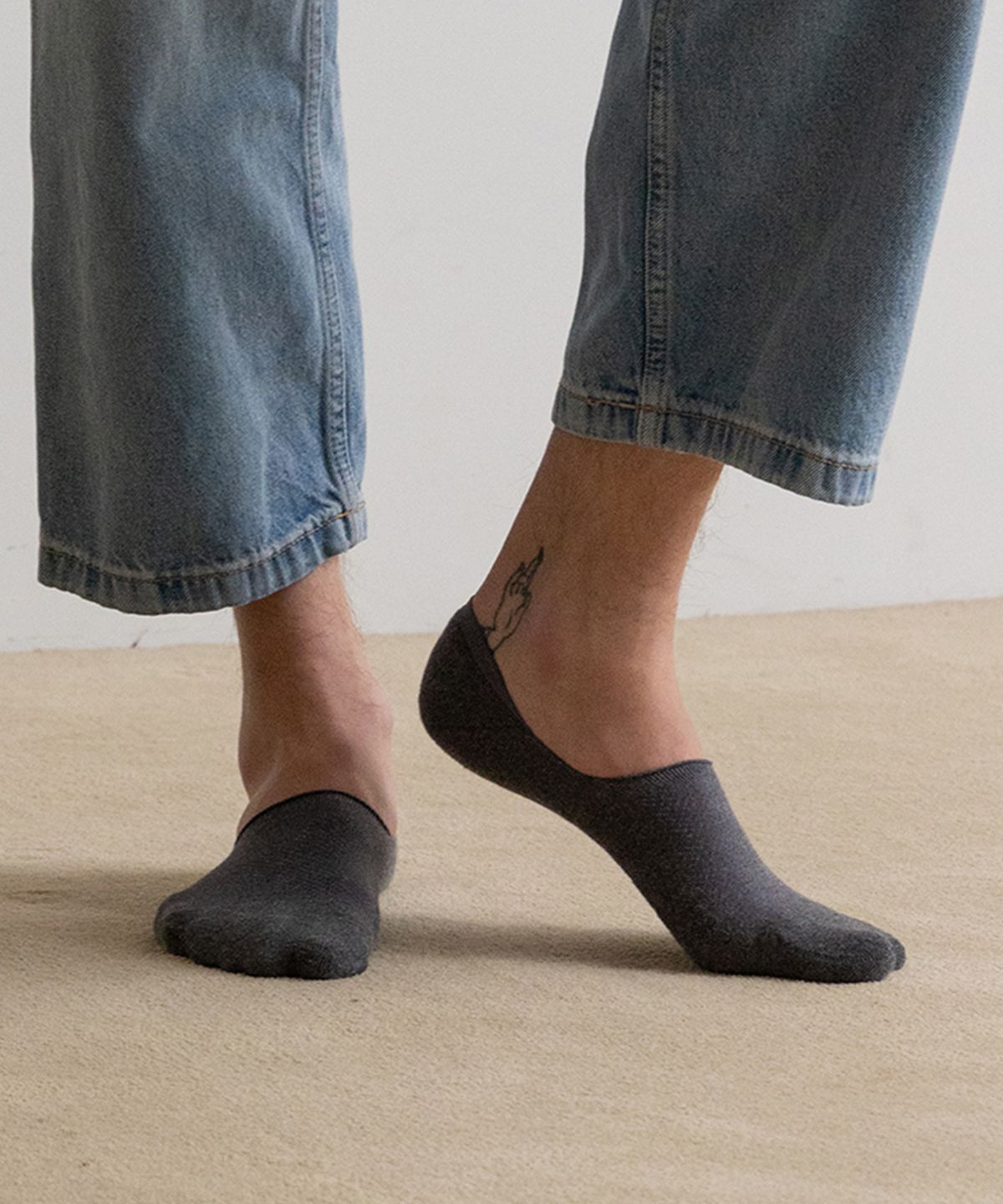 스튜디오 싹스탑(STUDIO SOCKSTOP) [6PACK] 남자 심리스쿠션 페이크삭스 4 COLORS