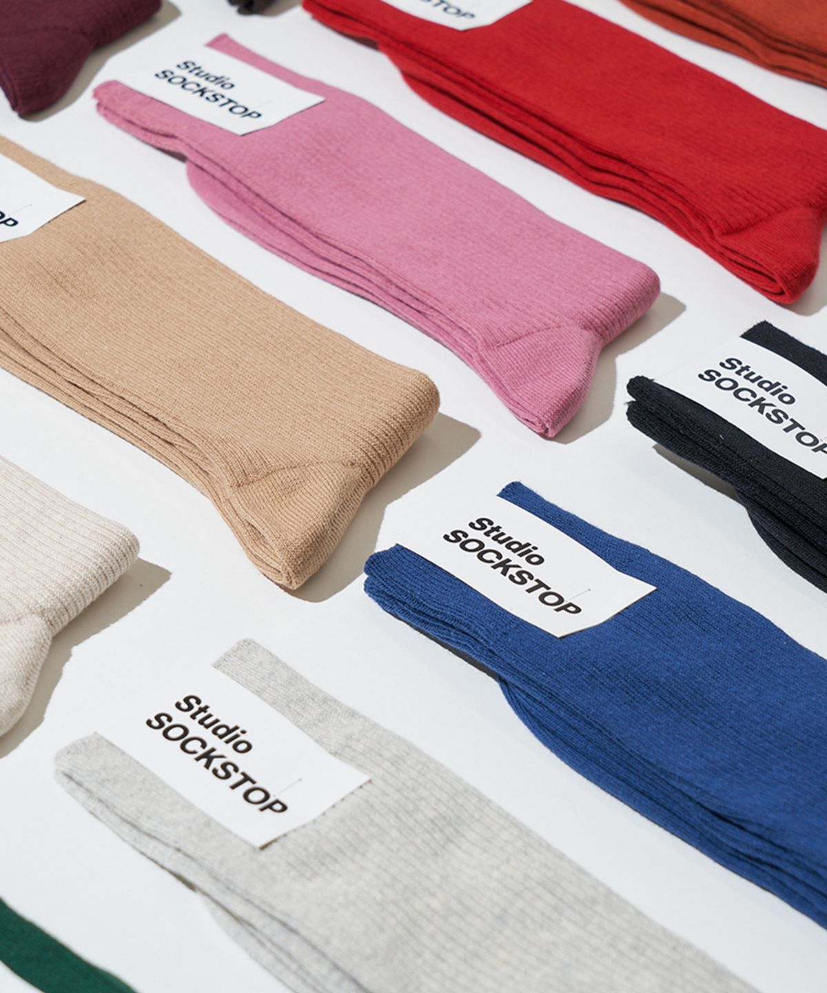스튜디오 싹스탑(STUDIO SOCKSTOP) [4PACK] 컬러 립 크루삭스 15 COLORS