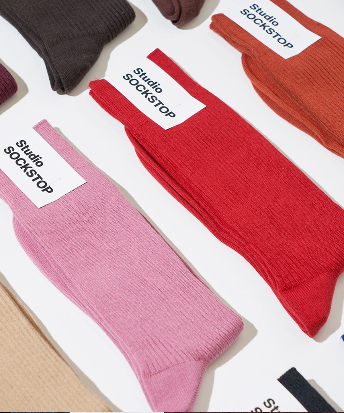 스튜디오 싹스탑(STUDIO SOCKSTOP) [4PACK] 컬러 립 크루삭스 15 COLORS