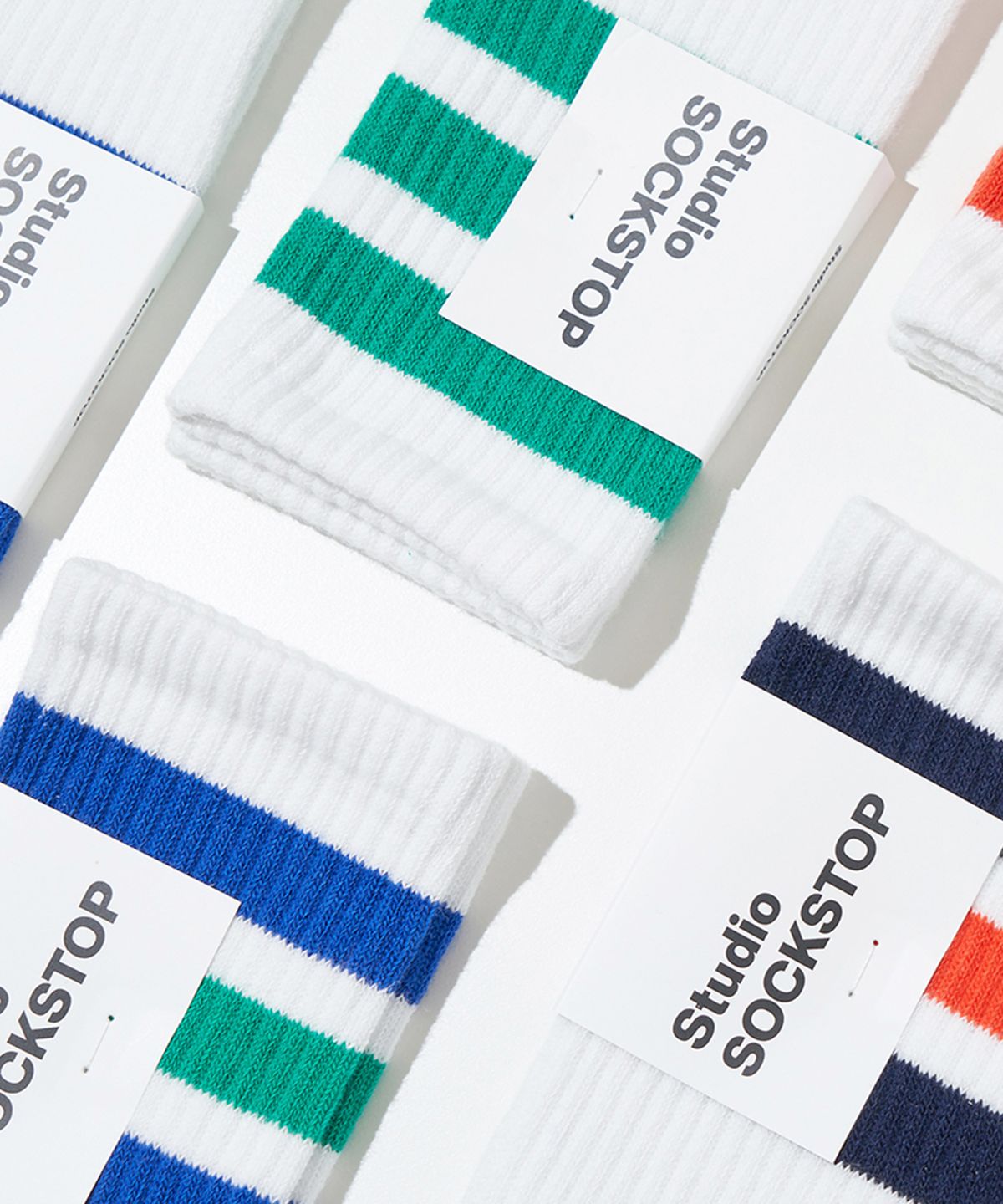 스튜디오 싹스탑(STUDIO SOCKSTOP) [3PACK] 여자 링글 크루삭스 6 COLORS