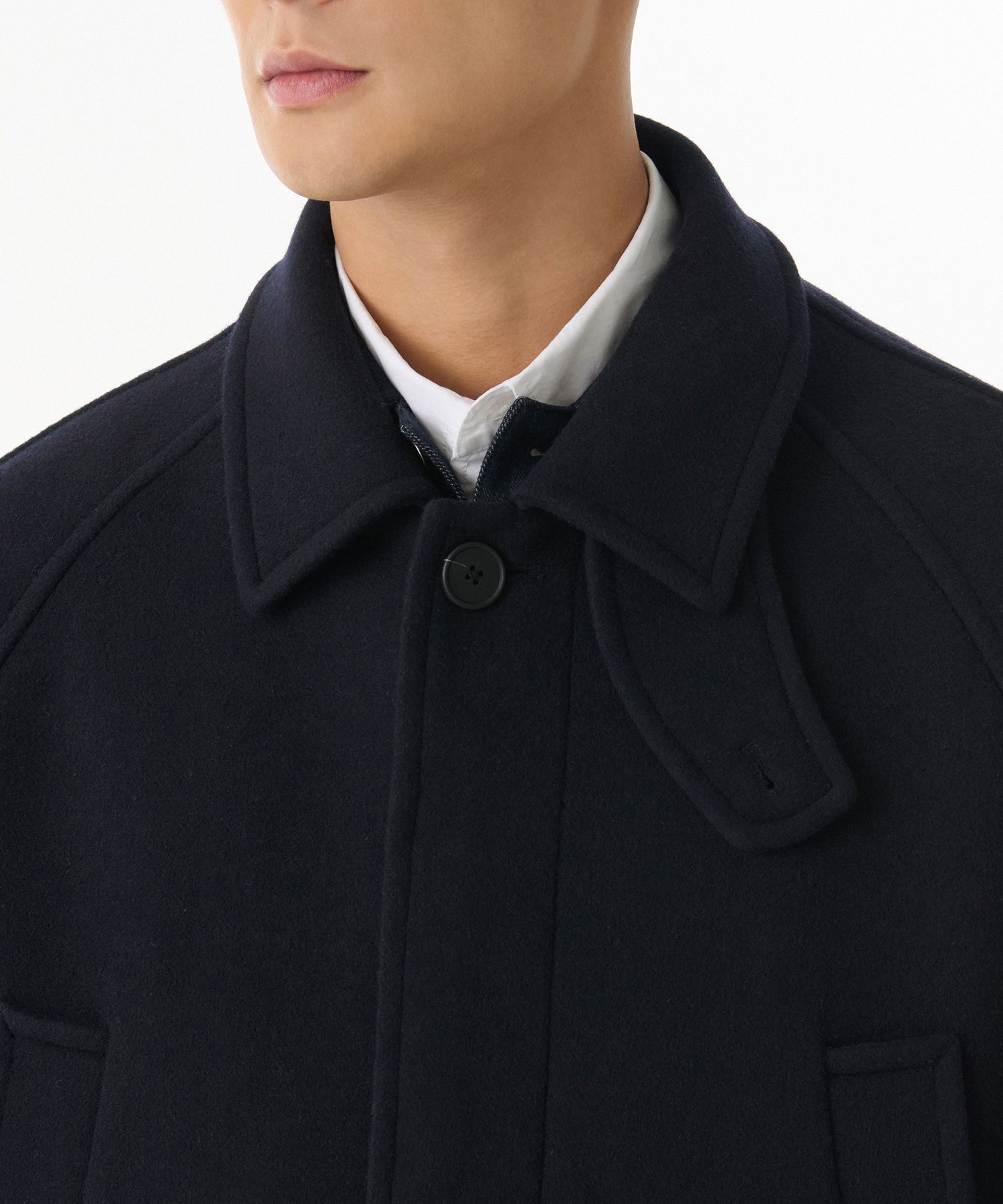 ジャケット・アウター uniform experiment BALMACAAN COAT NAVY L Balmacaan Coat | UNIQLO US