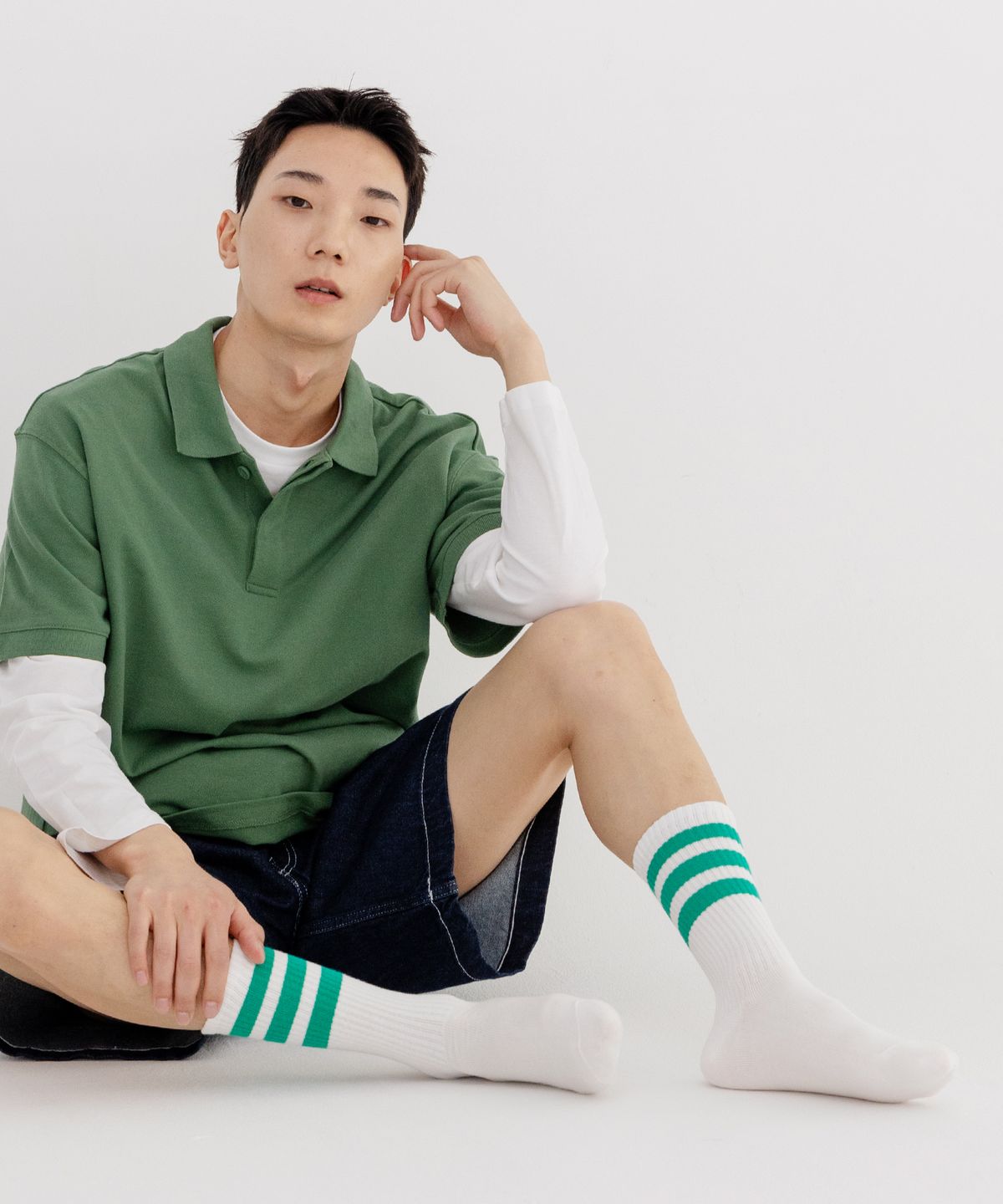스튜디오 싹스탑(STUDIO SOCKSTOP) [3PACK] 링글 크루삭스 6 COLORS