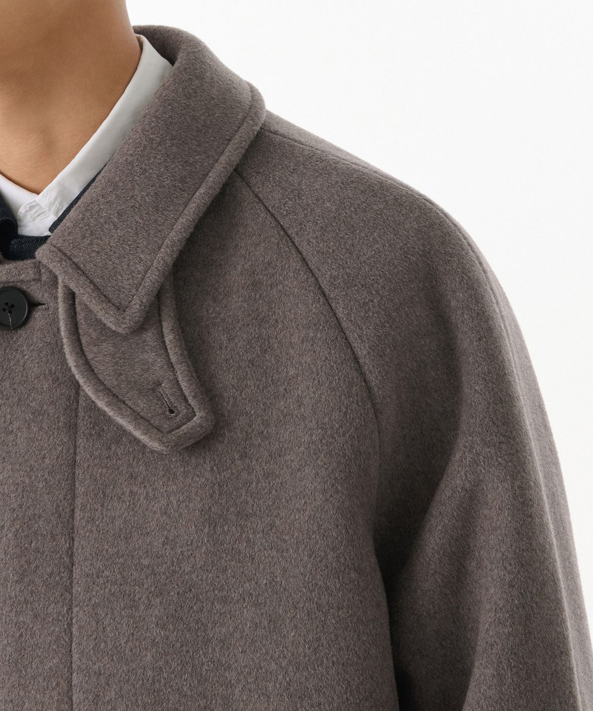무신사 스탠다드(MUSINSA STANDARD) 캐시미어 블렌드 오버사이즈 미니멀 발마칸 코트 [토프]