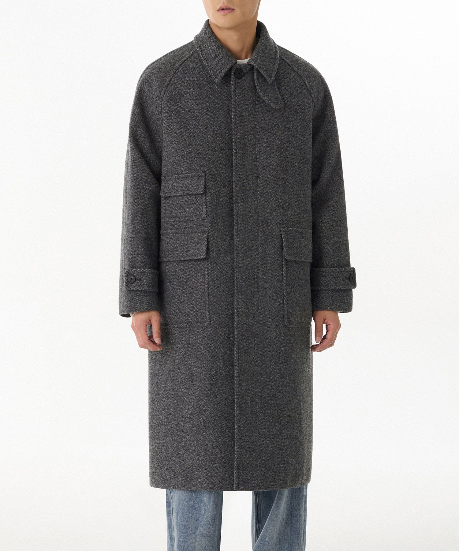 MUSINSA | MUSINSA STANDARD Shetland Wool Oversized Balmacaan Coat