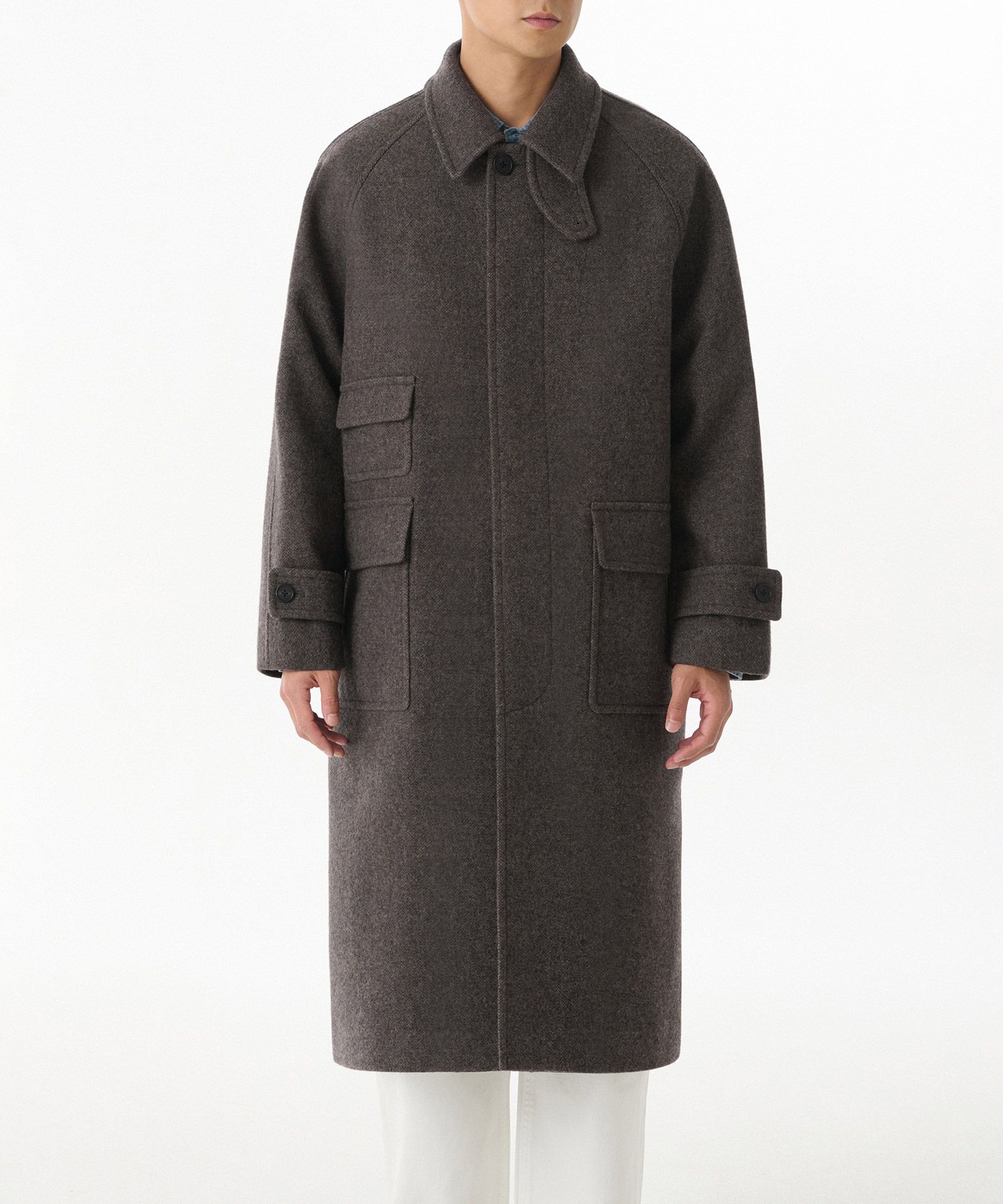 MUSINSA | MUSINSA STANDARD Shetland Wool Oversized Balmacaan Coat