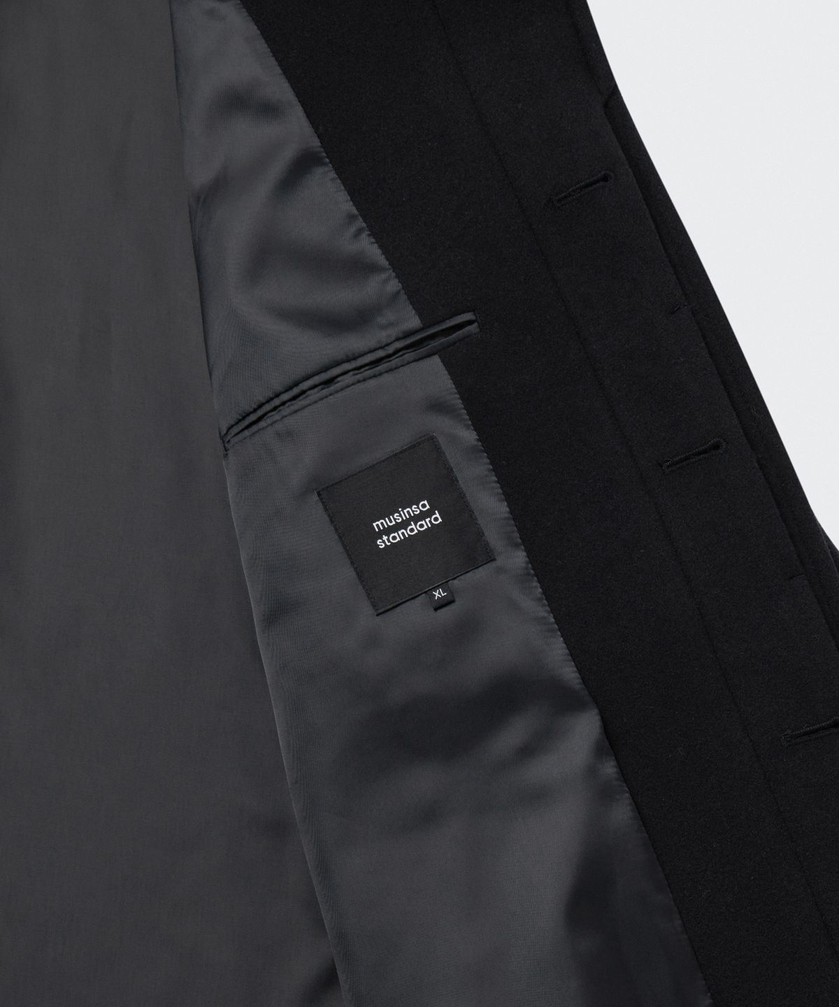 무신사 스탠다드(MUSINSA STANDARD) 데일리 발마칸 코트 [블랙]