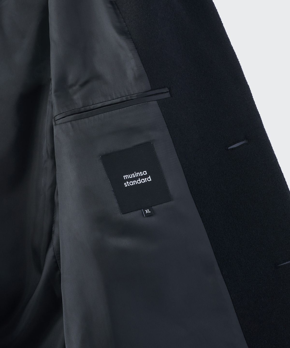 무신사 스탠다드(MUSINSA STANDARD) 데일리 싱글 코트 [블랙]