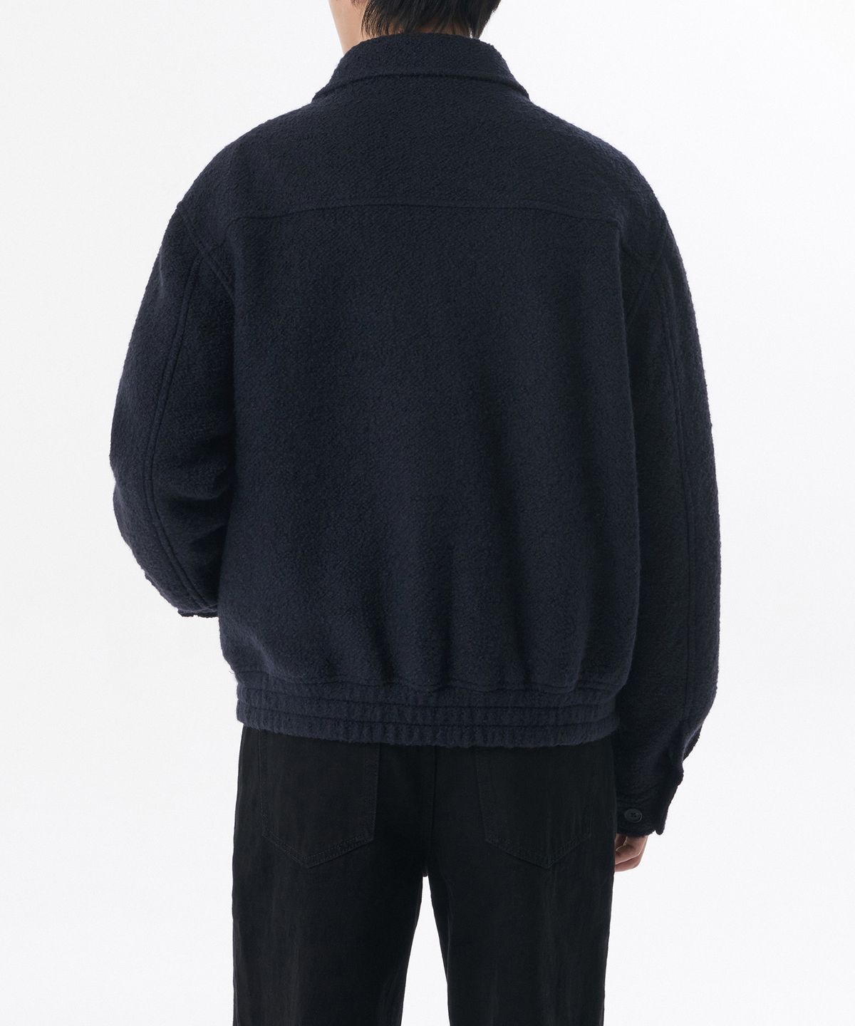 무신사 스탠다드(MUSINSA STANDARD) 울 블렌드 부클 블루종 재킷 [네이비]
