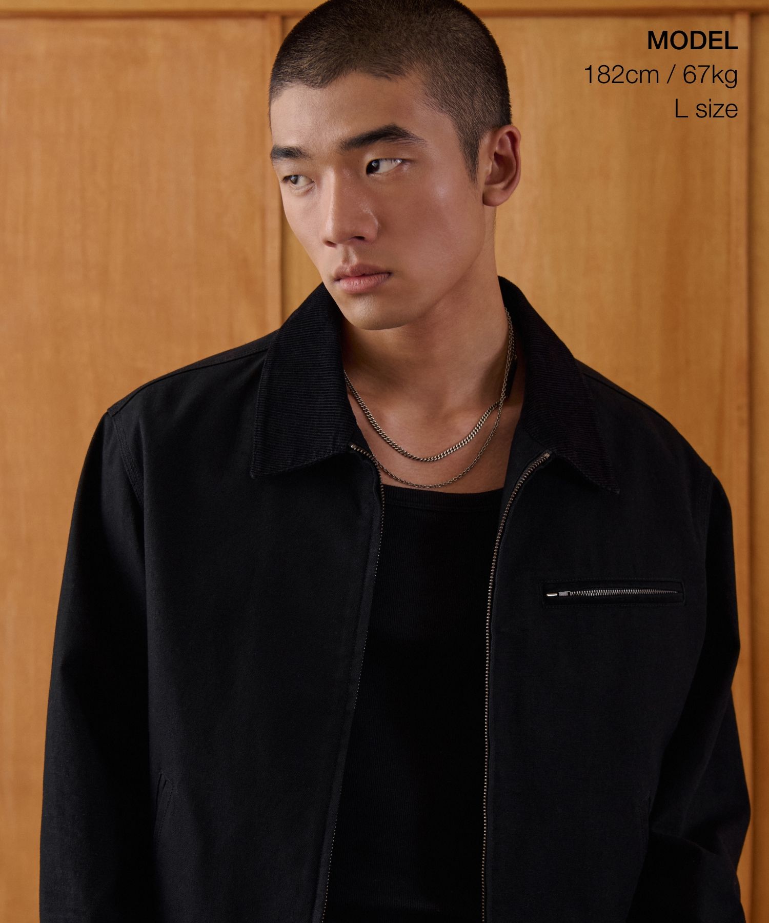 MUSINSA公式 | MUSINSA STANDARD Canvas Work Jacket [Black]