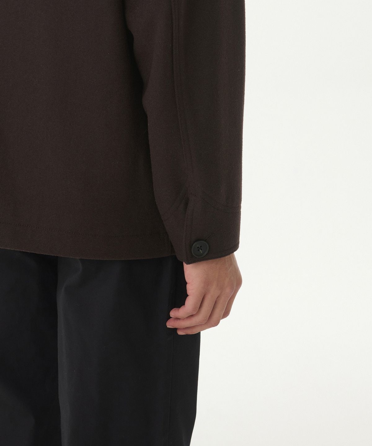 무신사 스탠다드(MUSINSA STANDARD) 울 블렌드 초어 재킷 [다크 브라운]
