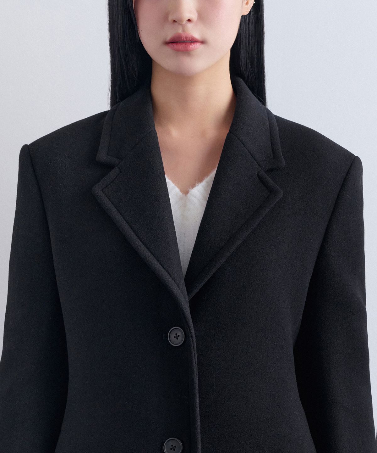무신사 스탠다드 우먼(MUSINSA STANDARD WOMAN) 우먼즈 캐시미어 블렌드 타이디 맥시 코트 [블랙]