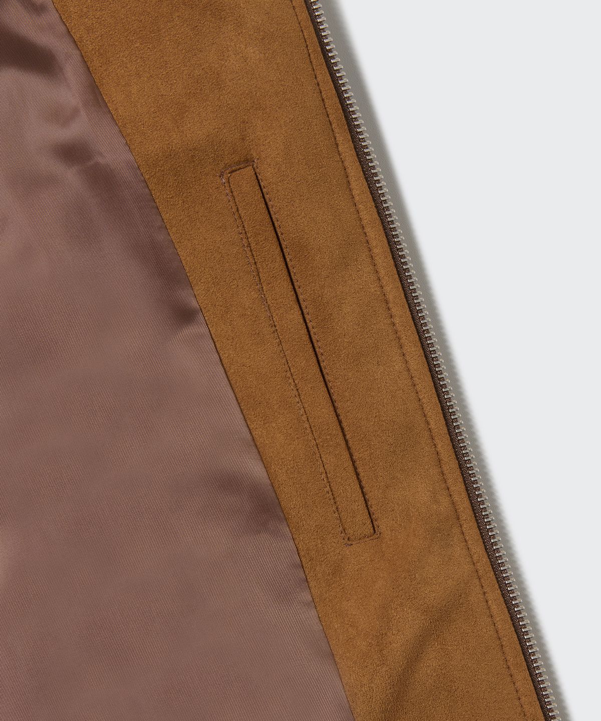 무신사 스탠다드 우먼(MUSINSA STANDARD WOMAN) 우먼즈 신세틱 스웨이드 레이서 재킷 [데저트 브라운]