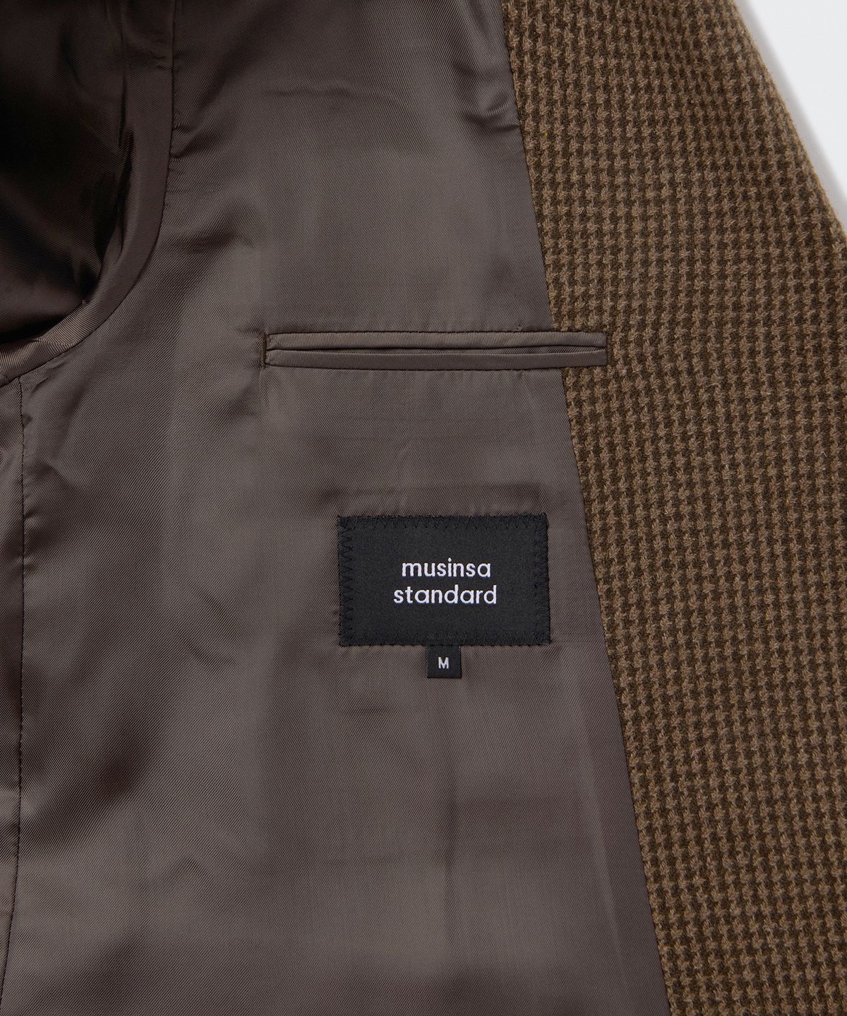 무신사 스탠다드 우먼(MUSINSA STANDARD WOMAN) 우먼즈 하운드투스 체크 오버사이즈 3버튼 블레이저 [브라운]