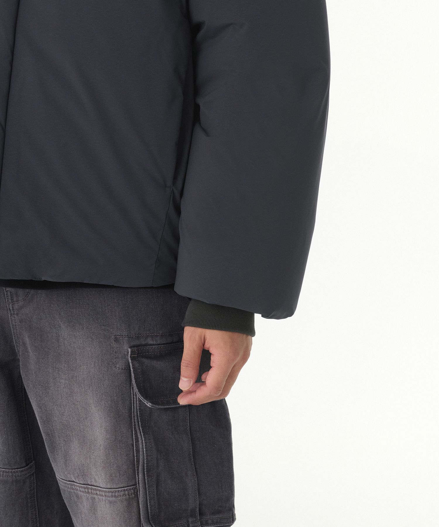MUSINSA | MUSINSA STANDARD Glossy Ripstop Down Puffer Short