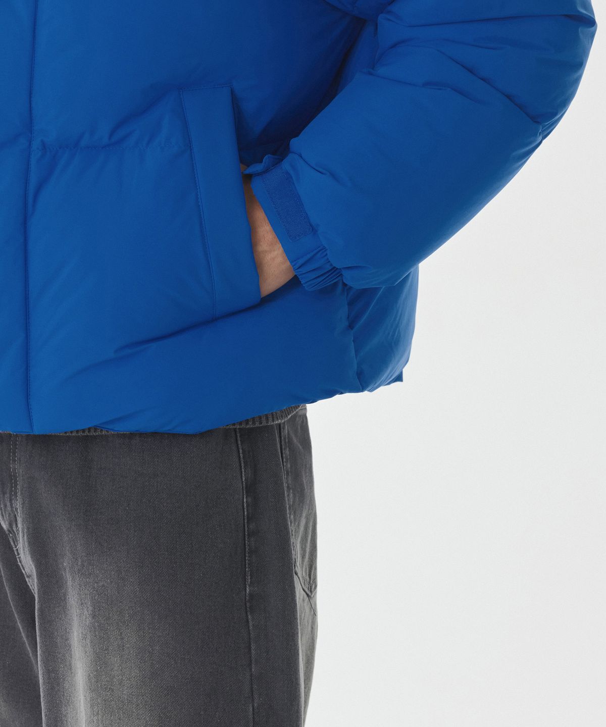 무신사 스탠다드(MUSINSA STANDARD) 데일리 푸퍼 숏 패딩 재킷 [블루]