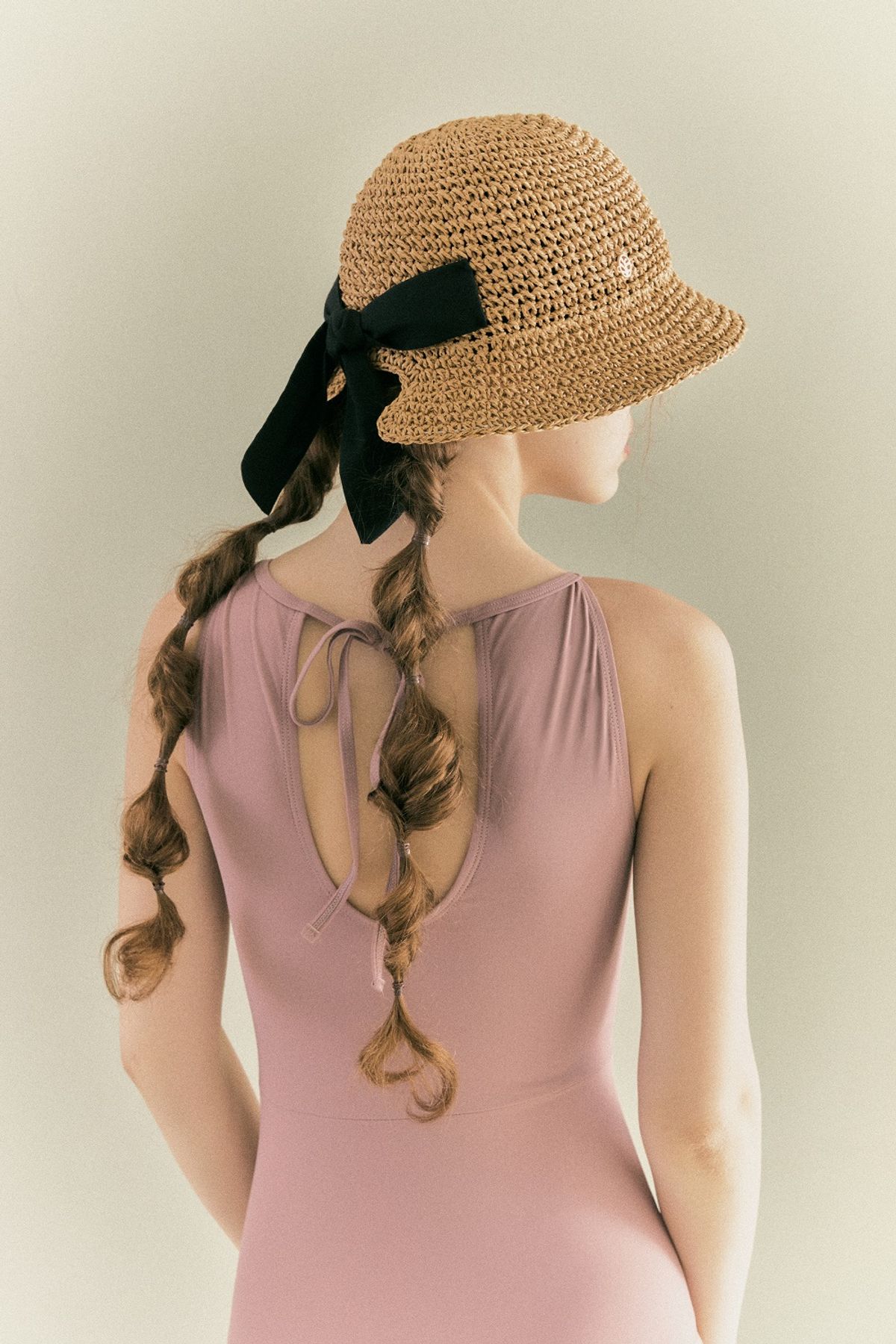 니나코스타(NINACOSTA) BOW BUCKET HAT_Beige