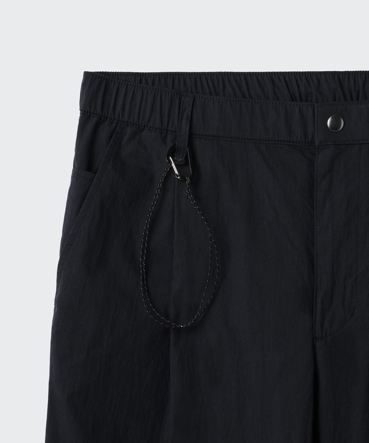 무신사 스탠다드(MUSINSA STANDARD) [시티 레저] CN 원 턱 와이드 밴딩 팬츠 [블랙]