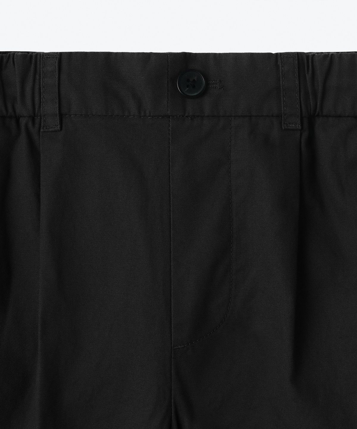 무신사 스탠다드 키즈(MUSINSA STANDARD KIDS) 원 턱 와이드 밴딩 치노 팬츠 [블랙]