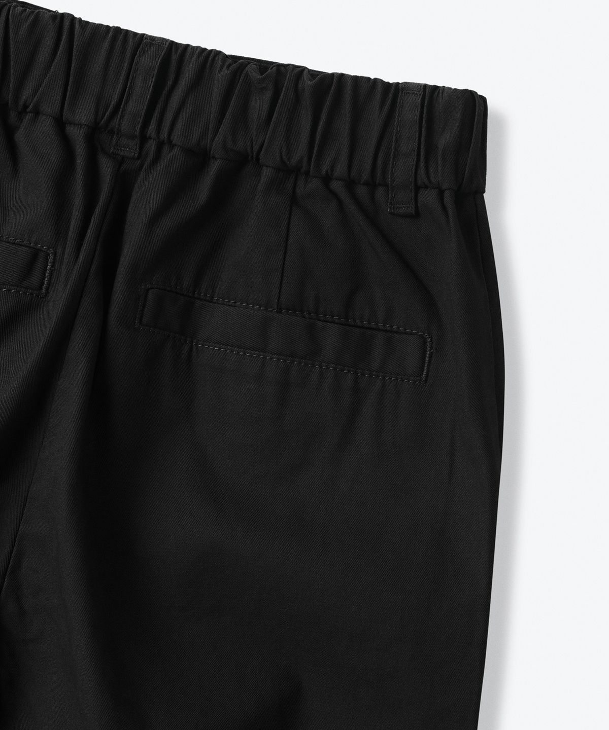 무신사 스탠다드 키즈(MUSINSA STANDARD KIDS) 원 턱 와이드 밴딩 치노 팬츠 [블랙]