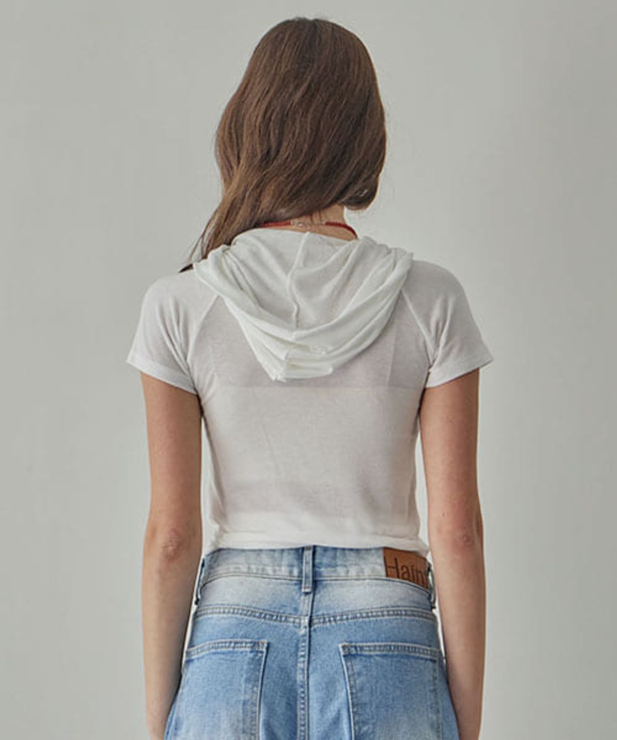 헤인트(HAINT) HOLY HOOD T-SHIRT_2COLORS_IVORY