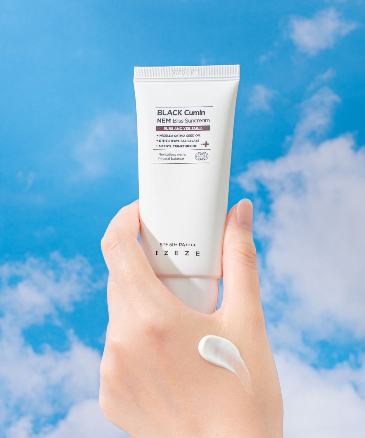 아이제제(IZEZE) 블랙커민 NEM 블리스 선크림 50ml / SPF 50+ PA++++