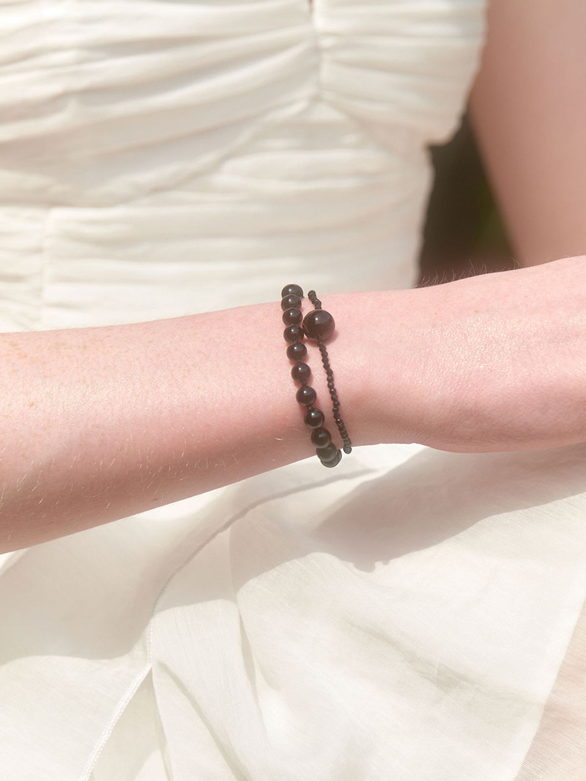 러브미몬스터(LOVE ME MONSTER) Bold Ball Point Gem Bracelet (L242MBC030)