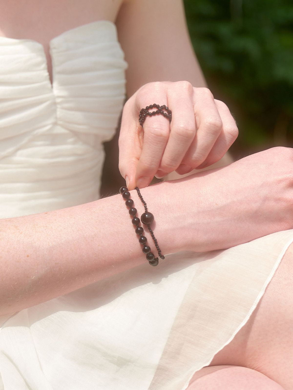 러브미몬스터(LOVE ME MONSTER) Bold Ball Point Gem Bracelet (L242MBC030)
