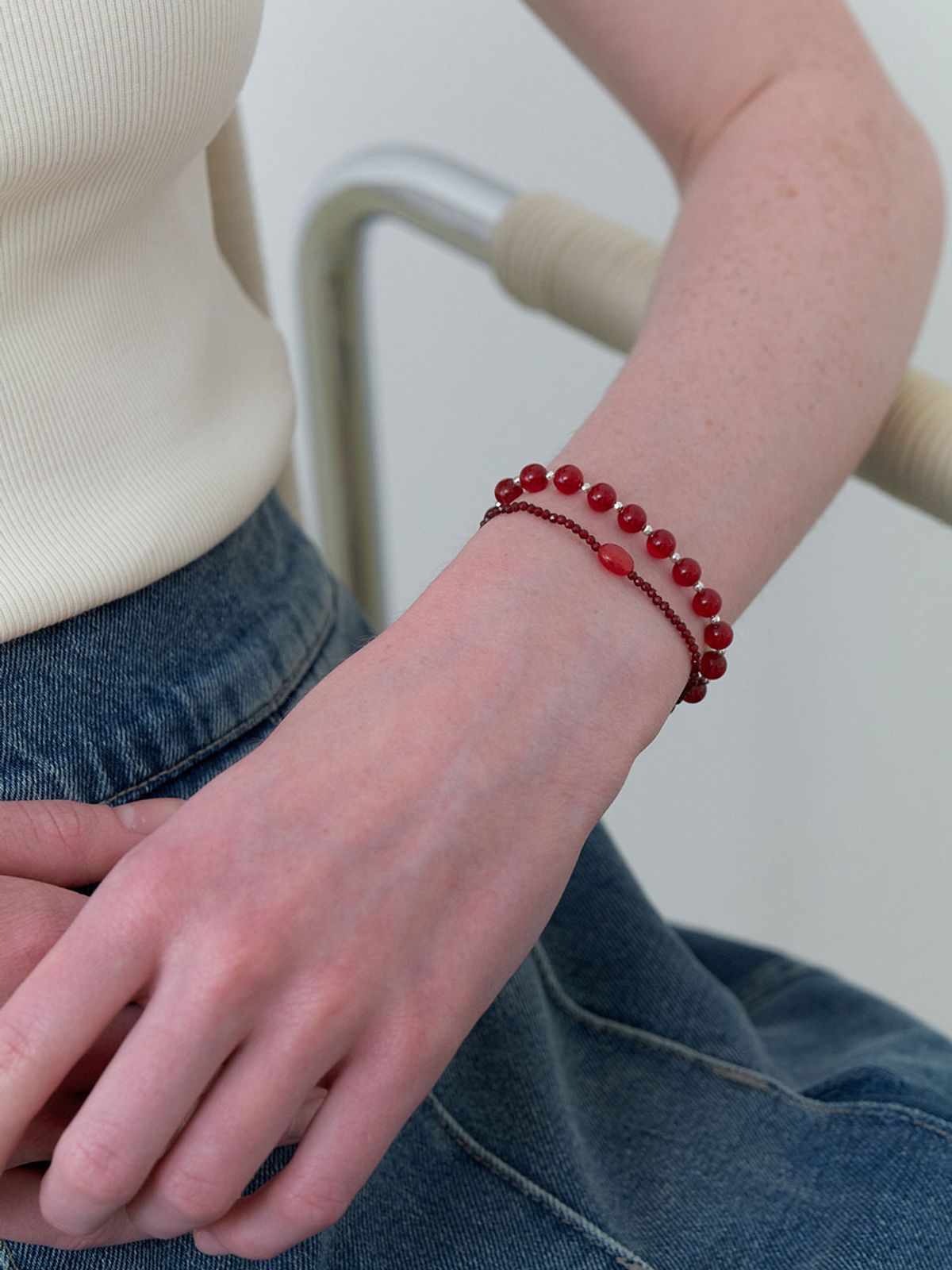 러브미몬스터(LOVE ME MONSTER) Cherry Gem Bracelet (L242MBC050)